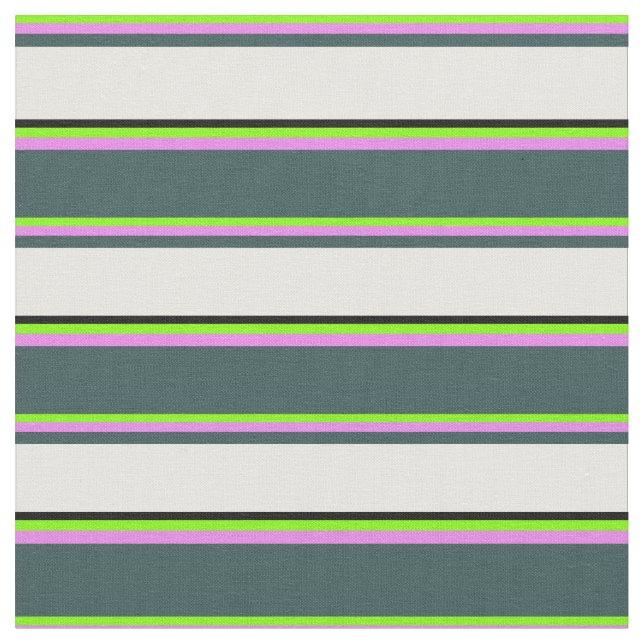 Tecido Chartreuse, Violet, Cinzas Escuras, Branco e Preto (Detalhe)