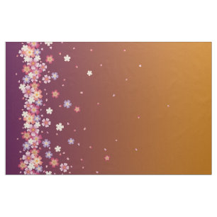 Tecido Chás Sakura Estilo etéreo Plum & Dourado Kimono