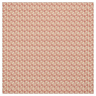 Tecido Chave grega vermelha e amarela