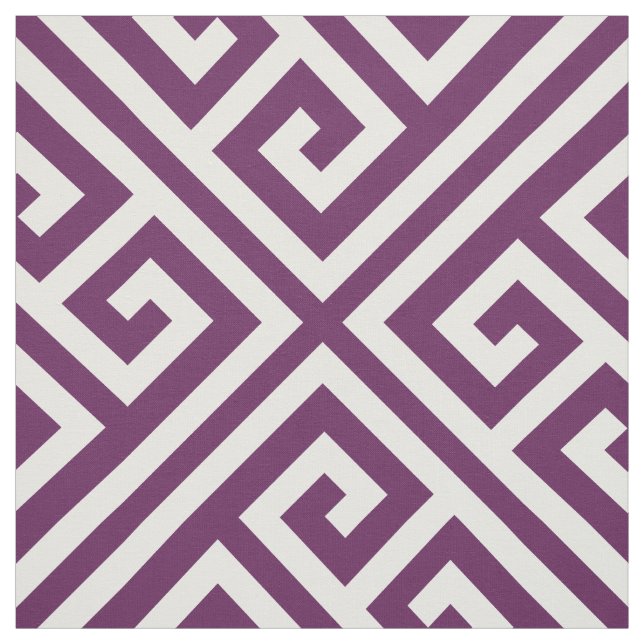 Tecido Chaves Grego Roxo de ameixa Grande Escala (Modelo)