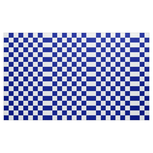 Tecido Checkered do azul marinho e o branco do (Jarda)