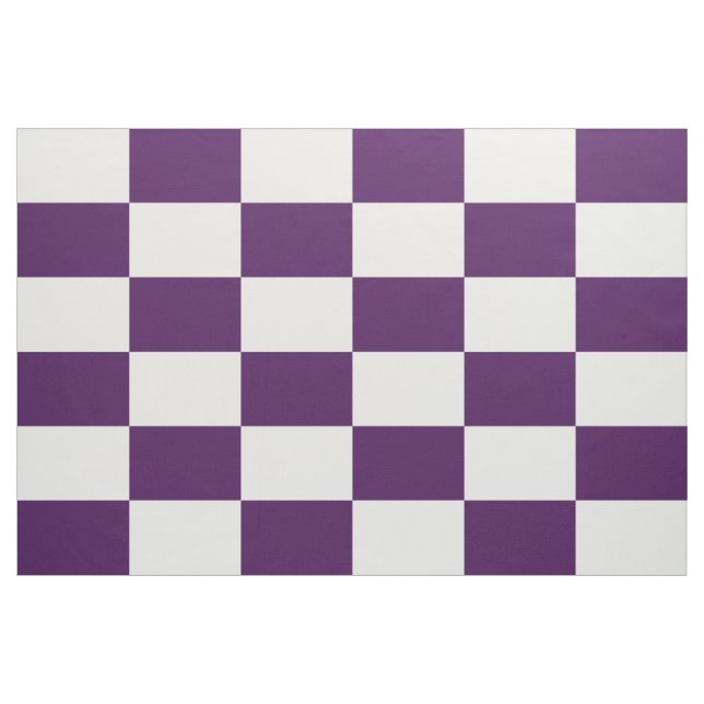 Tecido Checkered real do roxo e o branco dos (Jarda)