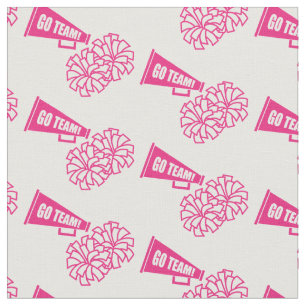 Tecido Cheerleader Equipe Colores Colares Rosa e Branco
