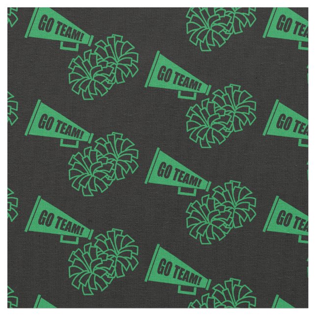Tecido Cheerleader Equipe Cores de Colunas Verde e Preto (Detalhe)