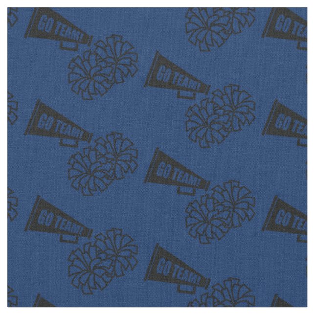 Tecido Cheerleader Team School Colors Black & Marinho Blu (Detalhe)