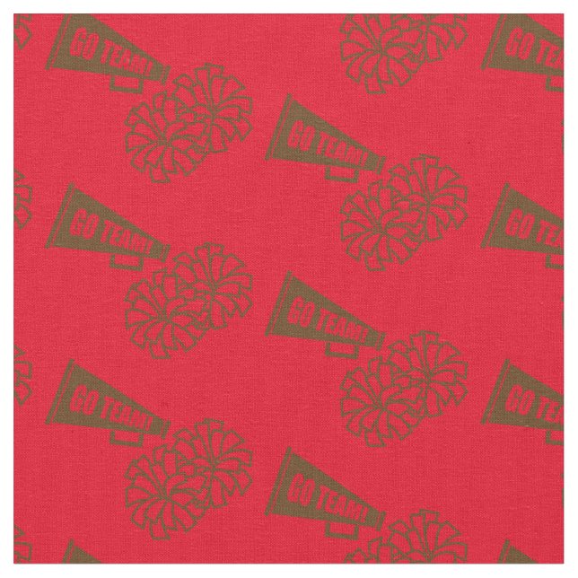 Tecido Cheerleader Team School Colors Brown & Red (Detalhe)