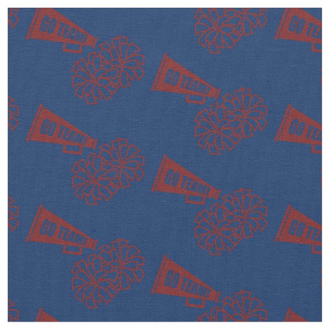 Tecido Cheerleader Team School Colors Maroon e Marinho Bl (Detalhe)