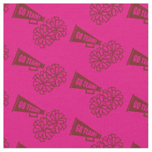 Tecido Cheerleader Team School Colors Maroon & Pink