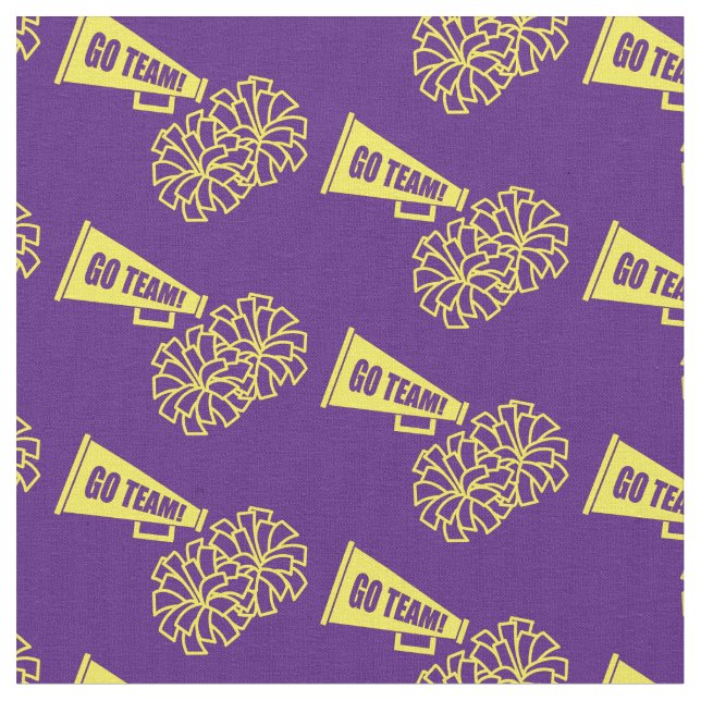 Tecido Cheerleader Team School Colors Yellow & Purple (Detalhe)
