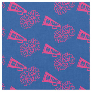 Tecido Cheerleader Team School Cores Rosa e Azul