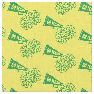 Tecido Cheerleader Team School Cores Verde e Amarelo
