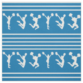 Tecido Cheerleading listrado azul e branco ou Pom