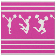 Cheerleading listrado do rosa e o branco ou Pom