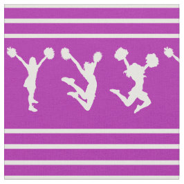 Tecido Cheerleading listrado roxo e branco ou Pom