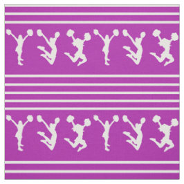 Tecido Cheerleading listrado roxo e branco ou Pom