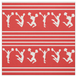 Tecido Cheerleading listrado vermelho e branco ou Pom