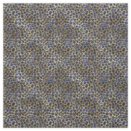 Tecido Cheetah Spots Marinho e Dourado