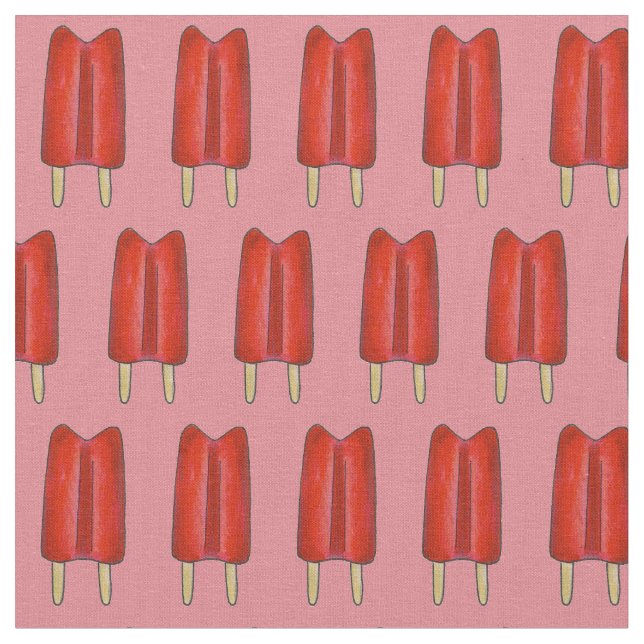 Tecido Cherry Red Twin Pop picsicle Ice Lolly Summertime (Detalhe)