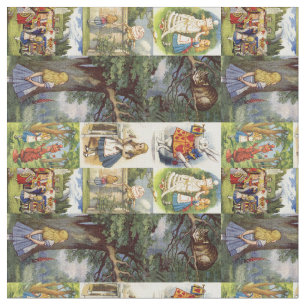 Tecido Cheshire Cat em terra maravilhosa