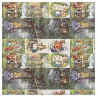 Tecido Cheshire Cat em terra maravilhosa