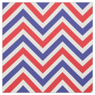 Tecido Chevron 4 de julho todo o vermelho, branco e azul