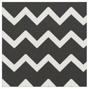 Tecido Chevron Branco Preto