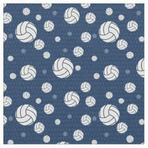 Tecido Chevron de Voleibol Azul Marinho Padrão