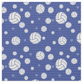 Tecido Chevron de Voleibol Azul Padrão