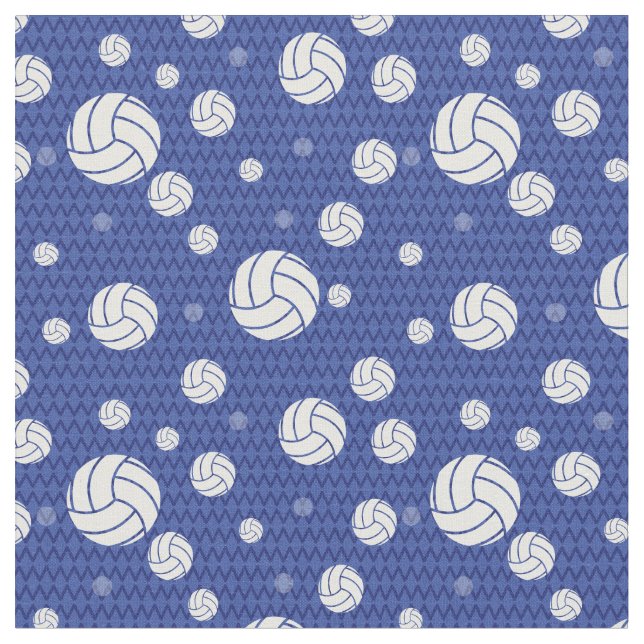 Tecido Chevron de Voleibol Azul Padrão (Detalhe)