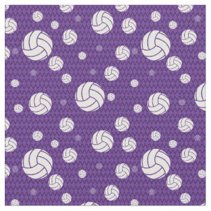 Tecido Chevron de Voleibol Roxo Padrão
