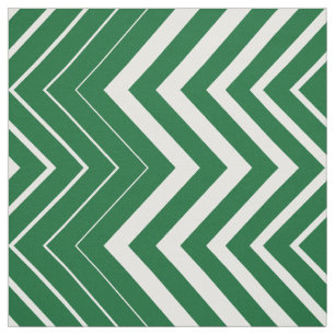 Tecido Chevron De Zigzag Verde E Branco Da Hunter