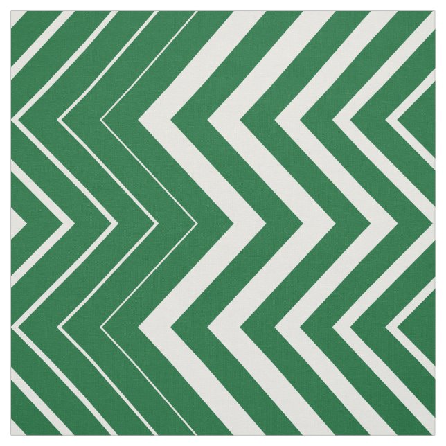 Tecido Chevron De Zigzag Verde E Branco Da Hunter (Modelo)