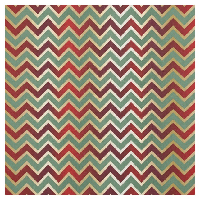 Tecido Chevron Dourado Vermelho Natal (Modelo)