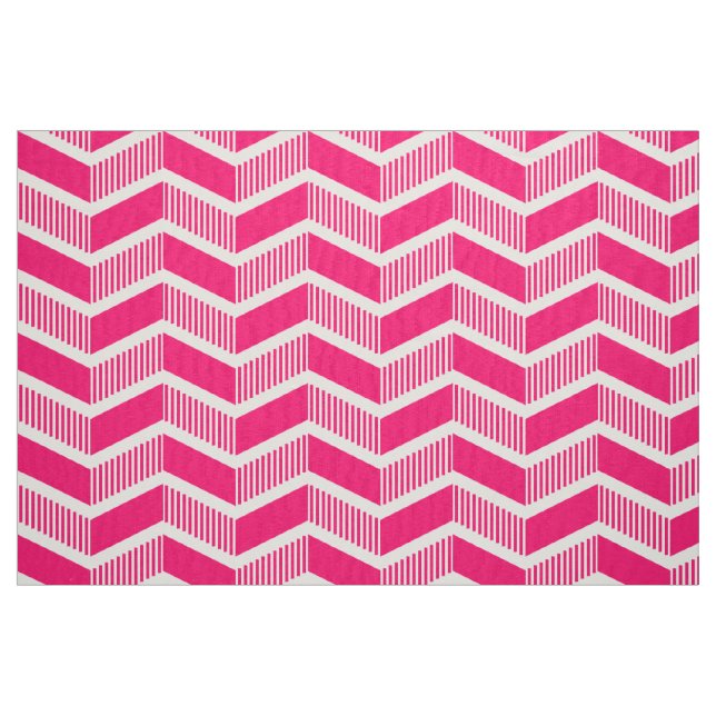 Tecido Chevron Escalonado - Neon Vermelho (Fat Quarter)