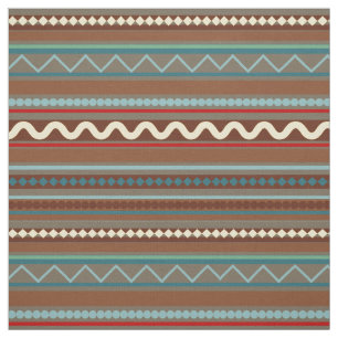 Tecido Chevron Geométrico e Stripes Brown