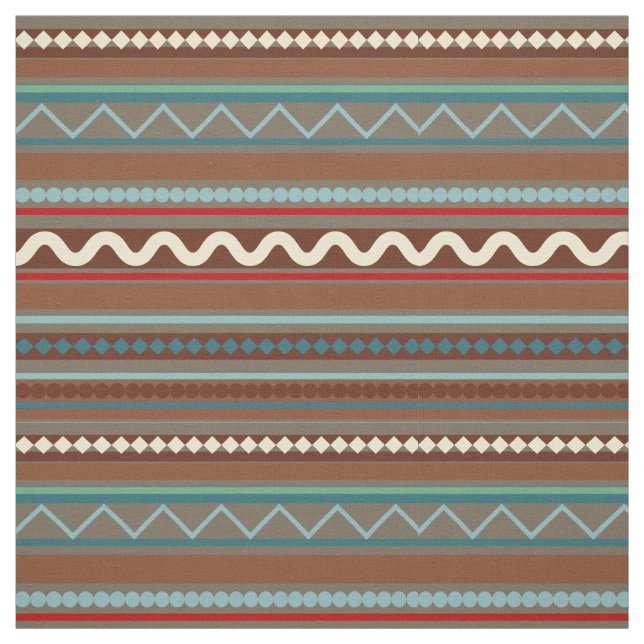 Tecido Chevron Geométrico e Stripes Brown (Modelo)