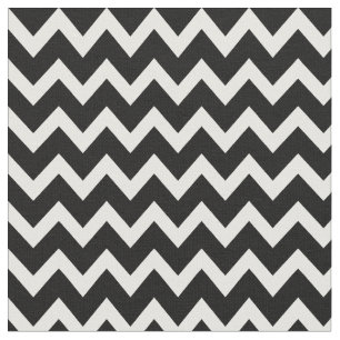 Tecido Chevron Moderno Negro e Branco