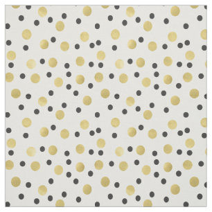 Tecido Chic Black e Dourado Confetti
