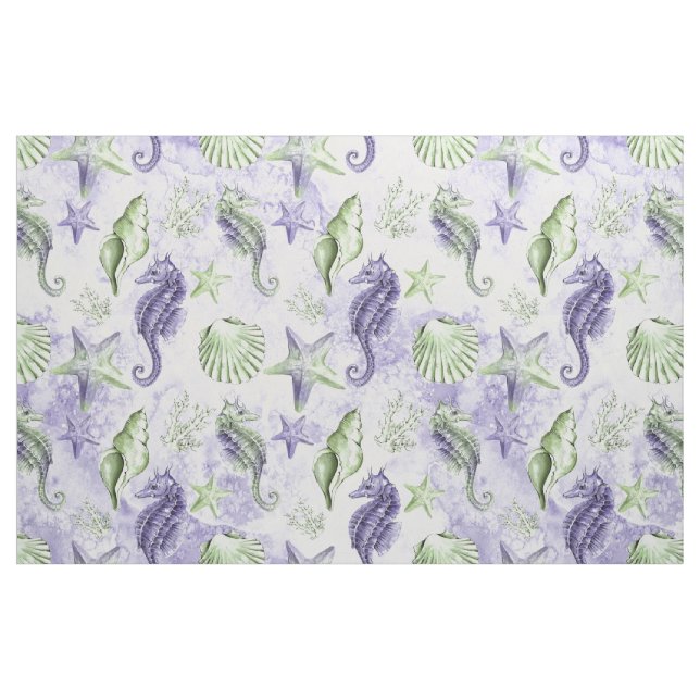 Tecido Chic costal | Roxo e Verde limão (Fat Quarter)