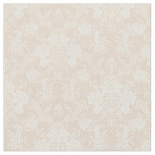 Tecido Chic Floral Romântico Damasco-Creme