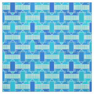 Tecido Chic industrial Art Deco - azul macio