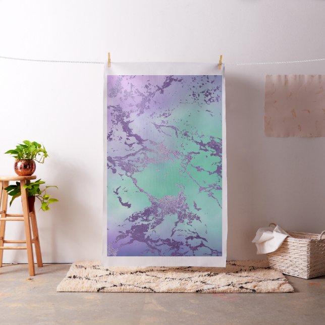 Tecido Chic Marble | Lavanda Roxo e Mint Verde (In Situ)
