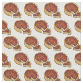 Tecido Chicago Deep Dish Pepperoni Pizza Fatia Foodie Pie