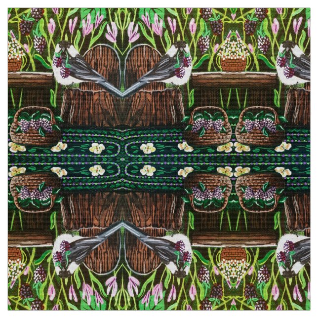 Tecido Chickadee Berry Basket (Modelo)