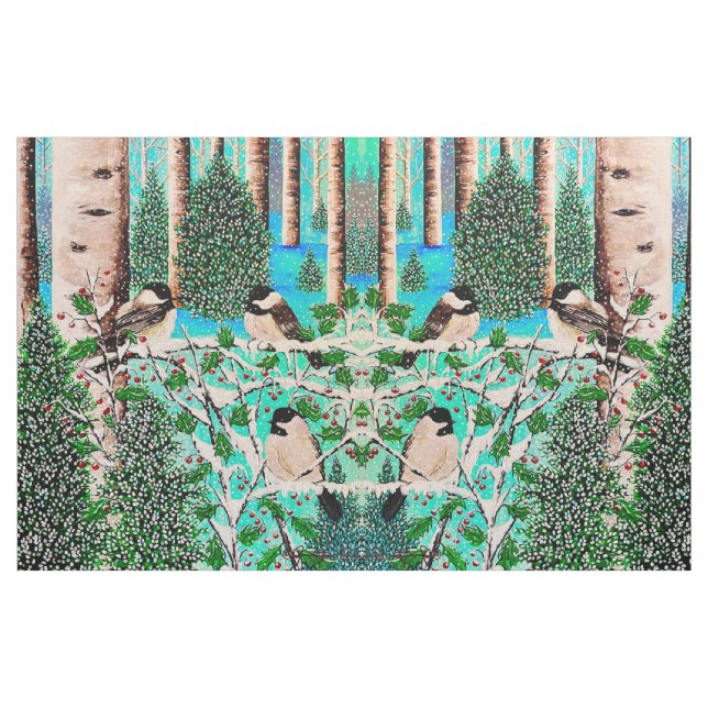 Tecido Chickadee Chatter Natal (Fat Quarter)