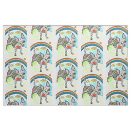 Tecido Chihuahua bonito e colorido