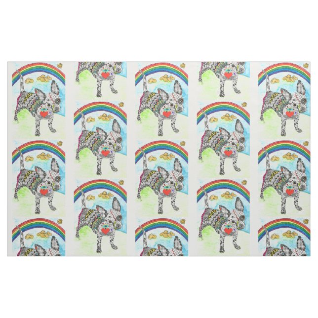 Tecido Chihuahua bonito e colorido (Fat Quarter)