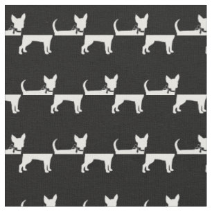 Tecido Chihuahua Dog Silhouette Pet
