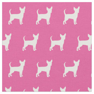 Tecido Chihuahua Dog - Silhuahua Pet Pink