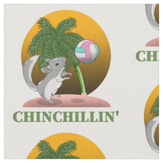 Tecido Chinchilla Chinchillin'Tropcial Beach (Detalhe)